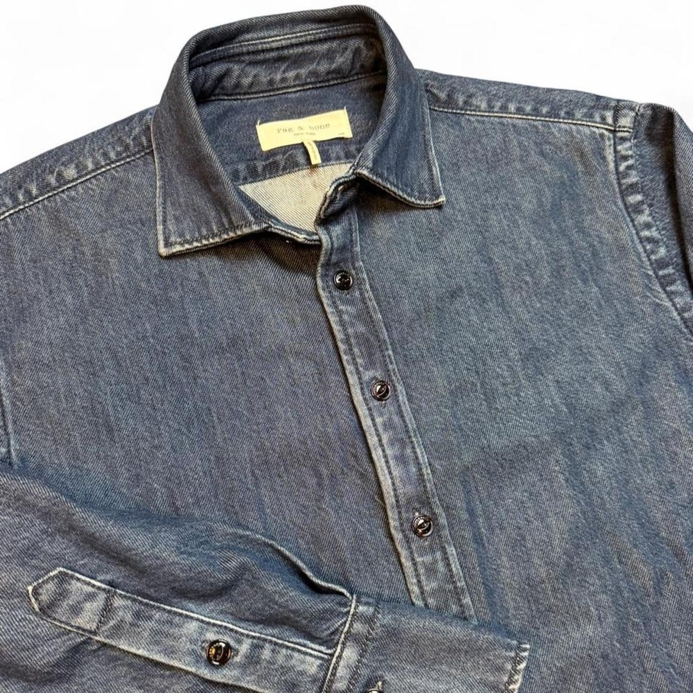 Rag and Bone thick denim button front casual shirt oversized relaxed fit small